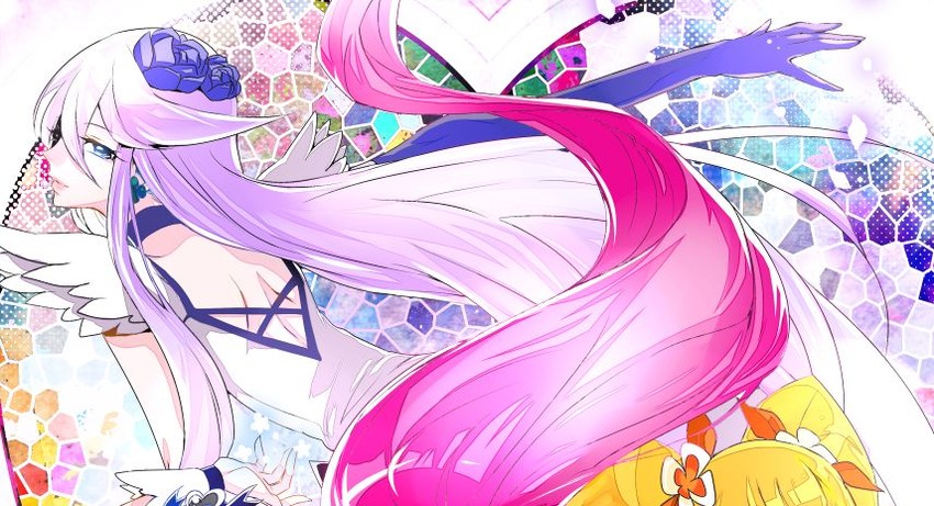 hanasaki tsubomi, tsukikage yuri, myoudouin itsuki, cure blossom, cure sunshine, and 1 more (precure and 1 more) drawn by chiyo_(rotsurechiriha)