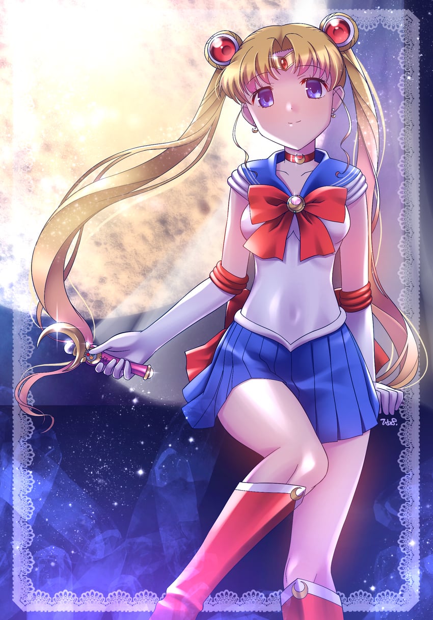 tsukino usagi and sailor moon (bishoujo senshi sailor moon) drawn by himehachi_(hime8manga)