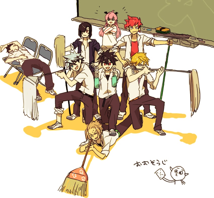 alba, ruki, ross, crea, teufel diabolos, and 3 more (sen'yuu.) drawn by cotton_(lapin)