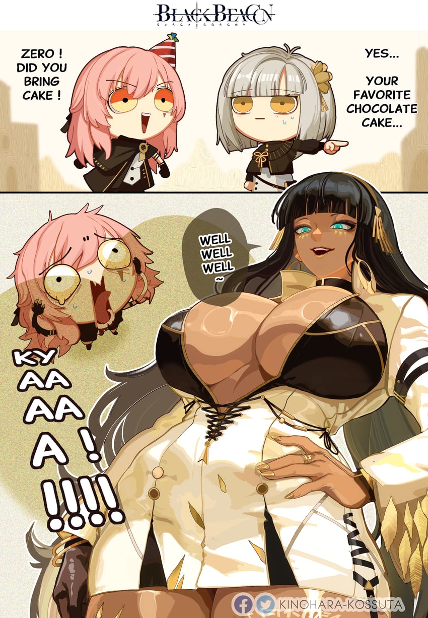 nanna, zero, and ereshan (black beacon) drawn by kinohara_kossuta