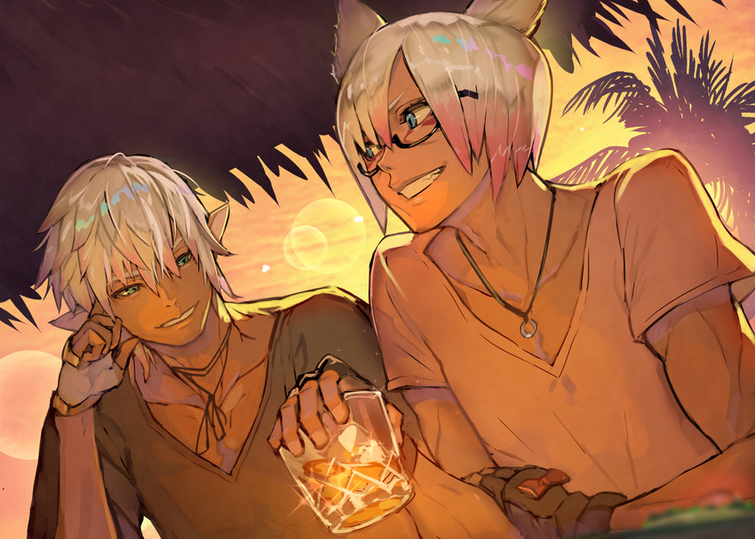 warrior of light (original and 2 more) drawn by hide_(hideout)