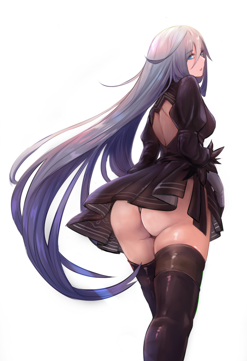 2b and a2 (nier and 1 more) drawn by nekojira