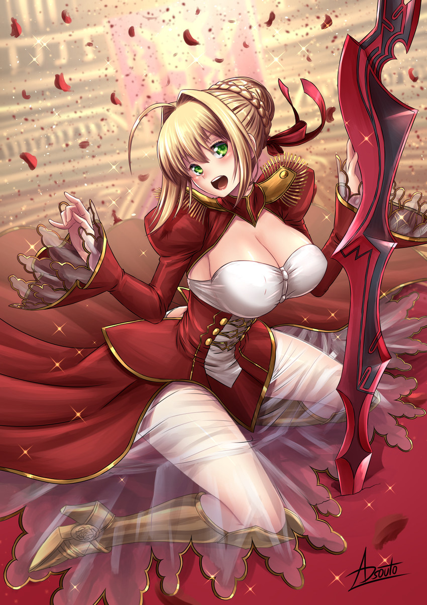 nero claudius (fate and 1 more) drawn by adsouto