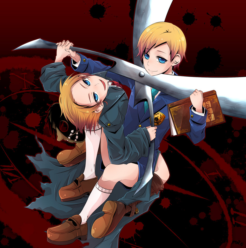 scissorman, edward, and dan barrows (clock tower and 1 more) drawn by inumaru_akagi