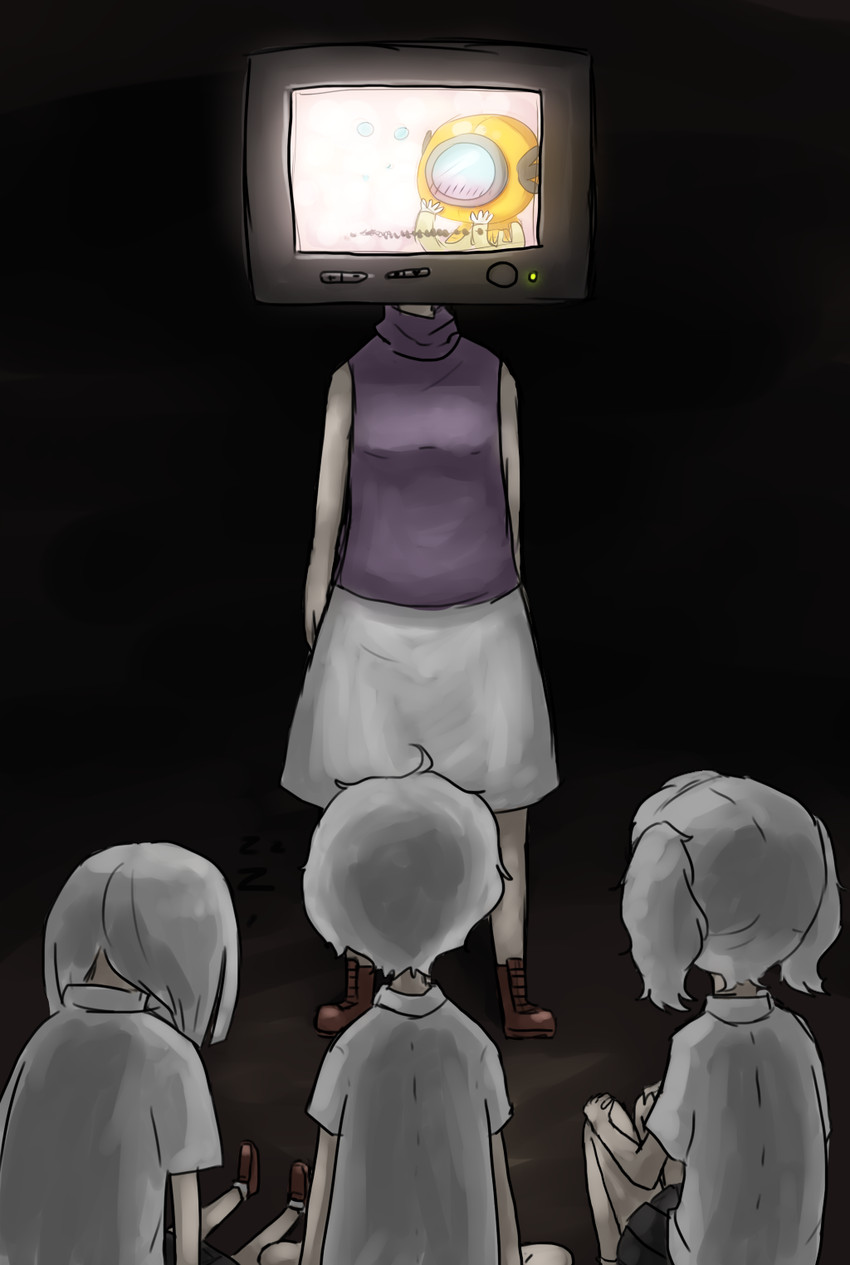 sabitsuki, kaibutsu, and oreko (.flow) drawn by corporis
