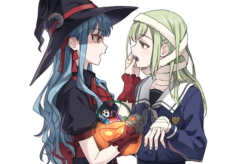 togawa sakiko, wakaba mutsumi, and oblivionis (bang dream! and 1 more) drawn by akni