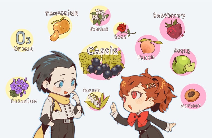 shiomi kotone and mochizuki ryouji (persona and 2 more) drawn by neekosiah