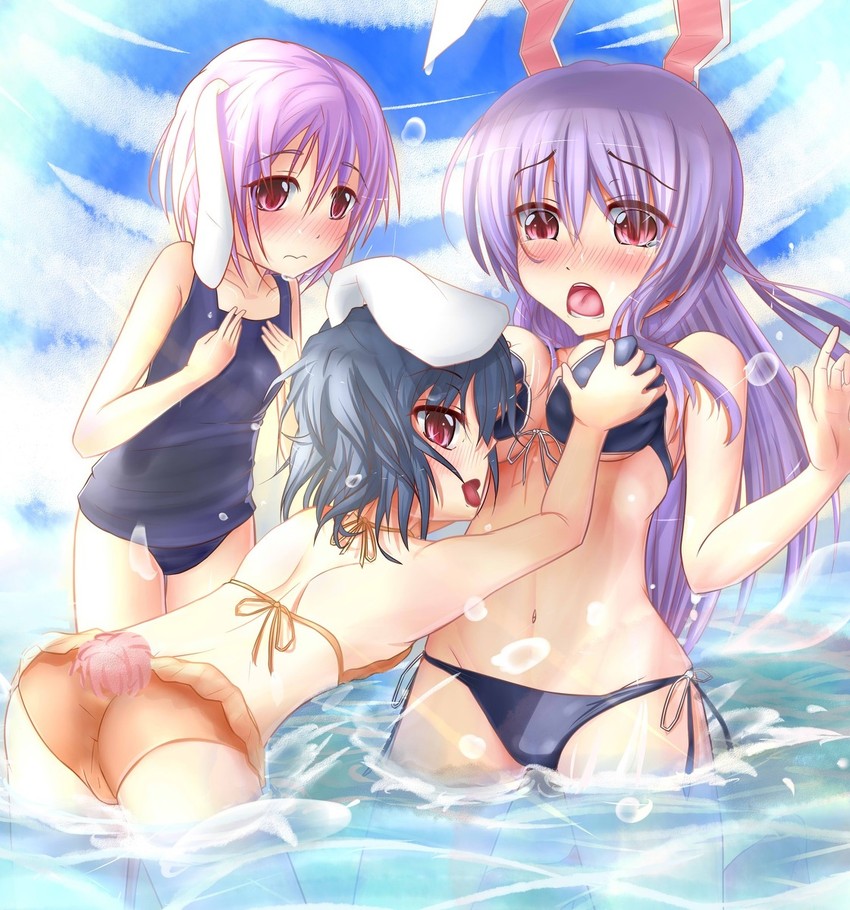 reisen udongein inaba, inaba tewi, and reisen (touhou) drawn by darren