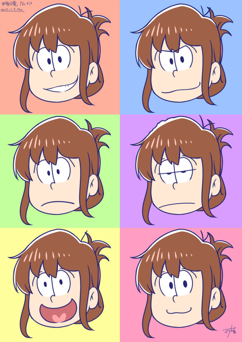inazuma (kantai collection and 2 more) drawn by gurande_(g-size)