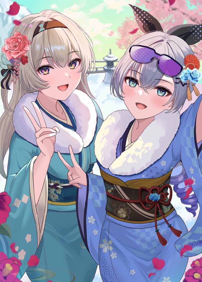 firefly and silver wolf (honkai and 1 more) drawn by rererere_mon