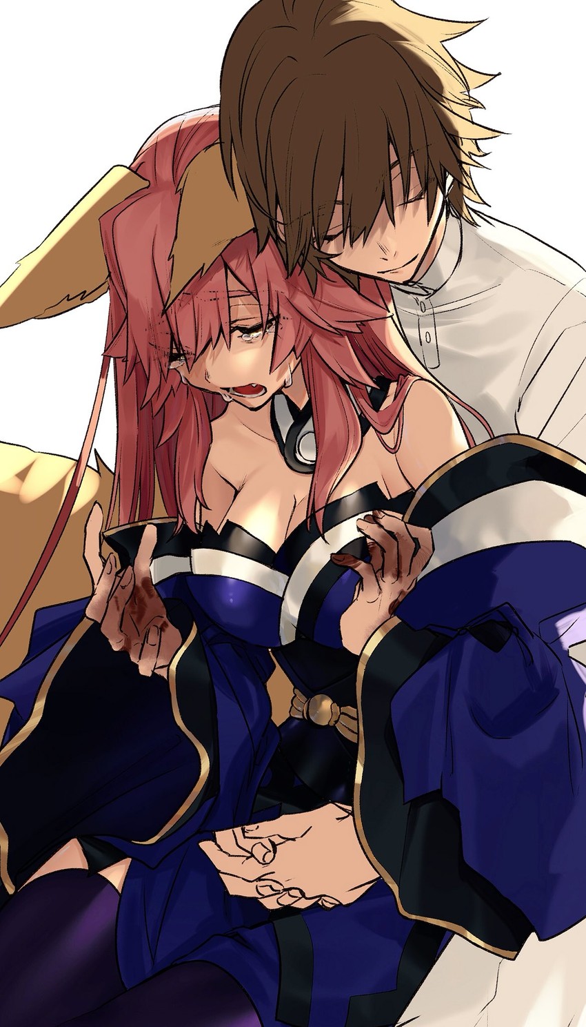 tamamo, tamamo no mae, and kishinami hakuno (fate and 2 more) drawn by hino_hinako