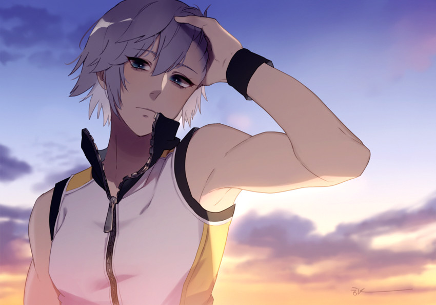 riku (kingdom hearts and 1 more) drawn by hakei