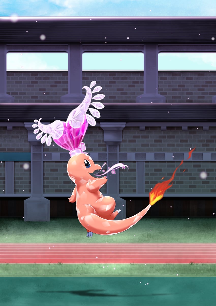 charmander (pokemon and 1 more) drawn by kazunari_(ancvb2sdixjq3vy)