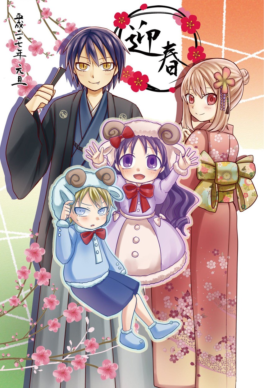 chloe ardenne, michel d'alembert, ange, and bernd (chloe no requiem and 1 more) drawn by buriki_clock