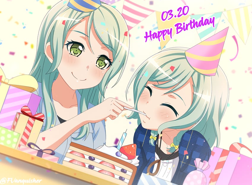 hikawa sayo and hikawa hina (bang dream!) drawn by fries_vanquisher