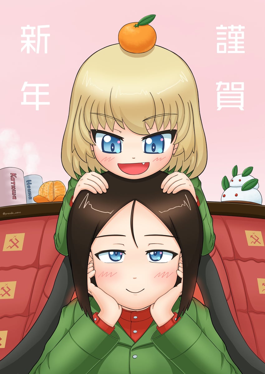 katyusha and nonna (girls und panzer) drawn by pravda_ueno