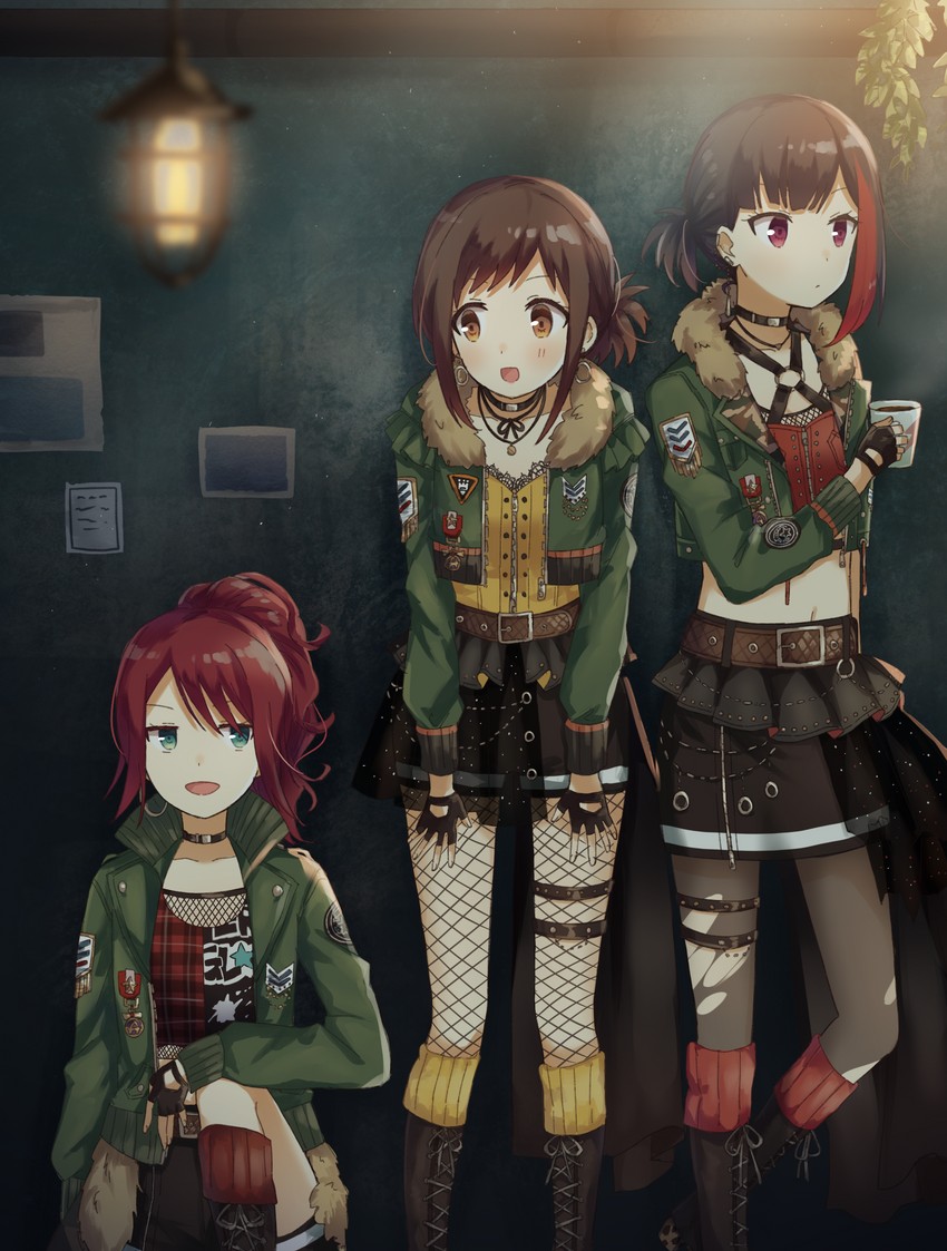 mitake ran, udagawa tomoe, and hazawa tsugumi (bang dream!) drawn by bonachiyama