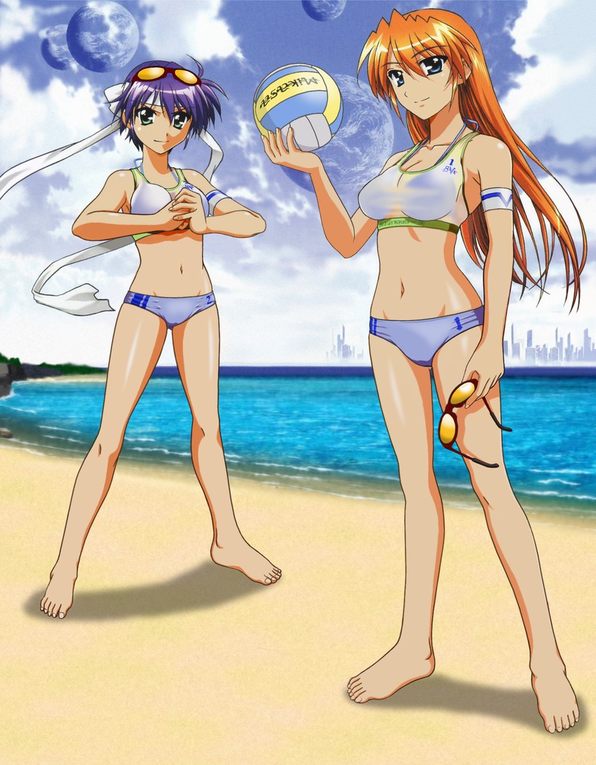 subaru nakajima and teana lanster (lyrical nanoha and 1 more) drawn by okuda_yasuhiro
