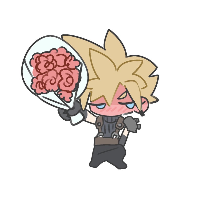 cloud strife (final fantasy and 3 more) drawn by lentymet