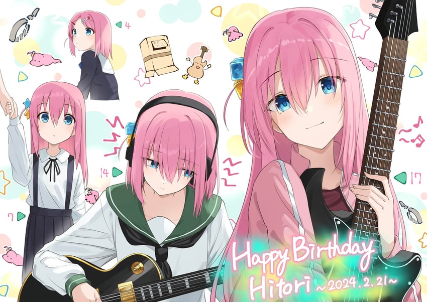 gotoh hitori and gitao (bocchi the rock!) drawn by kanaria_hisagi