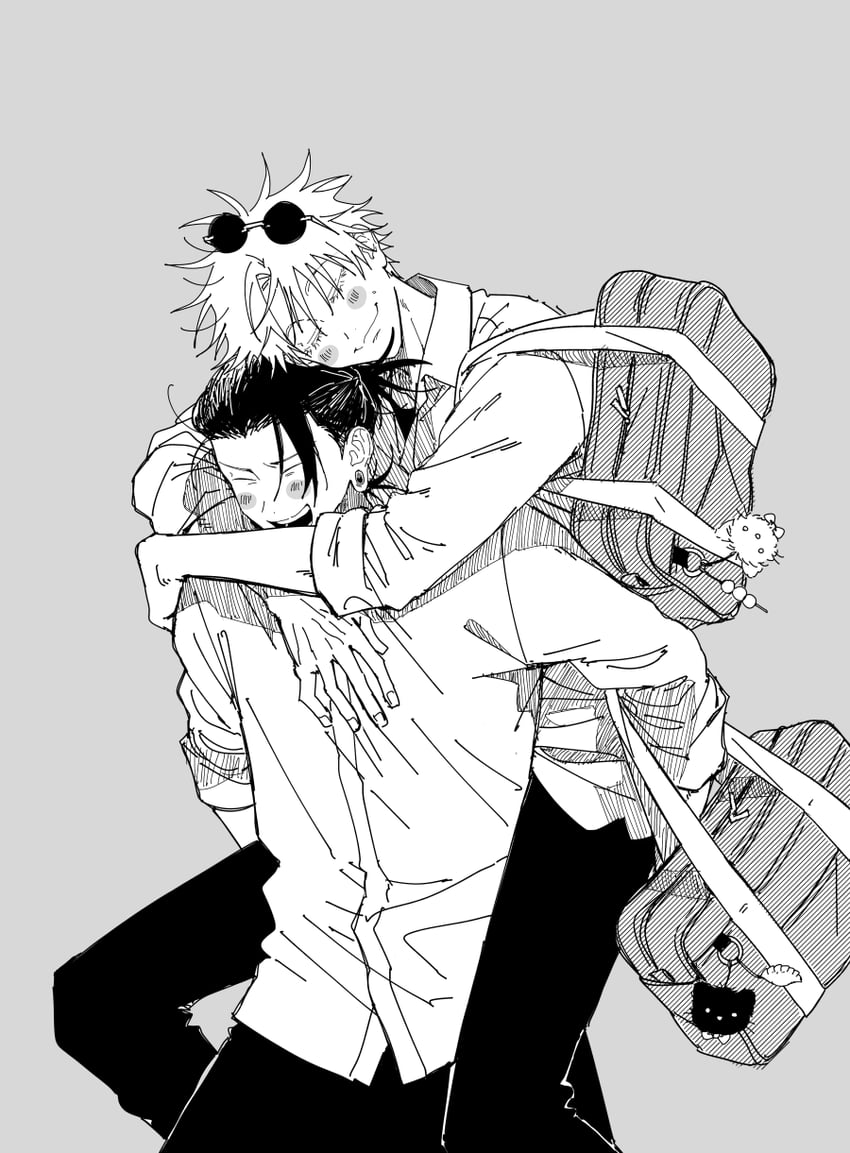 gojou satoru and getou suguru (jujutsu kaisen) drawn by lunchsetb