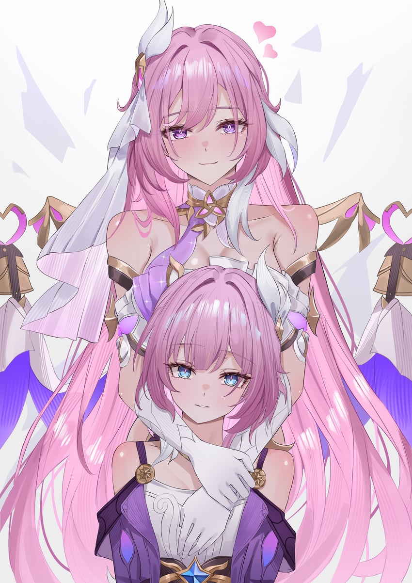 elysia, cyrene, inoue marina, and yanning (honkai and 2 more) drawn by miya-chan_(lightning0730)