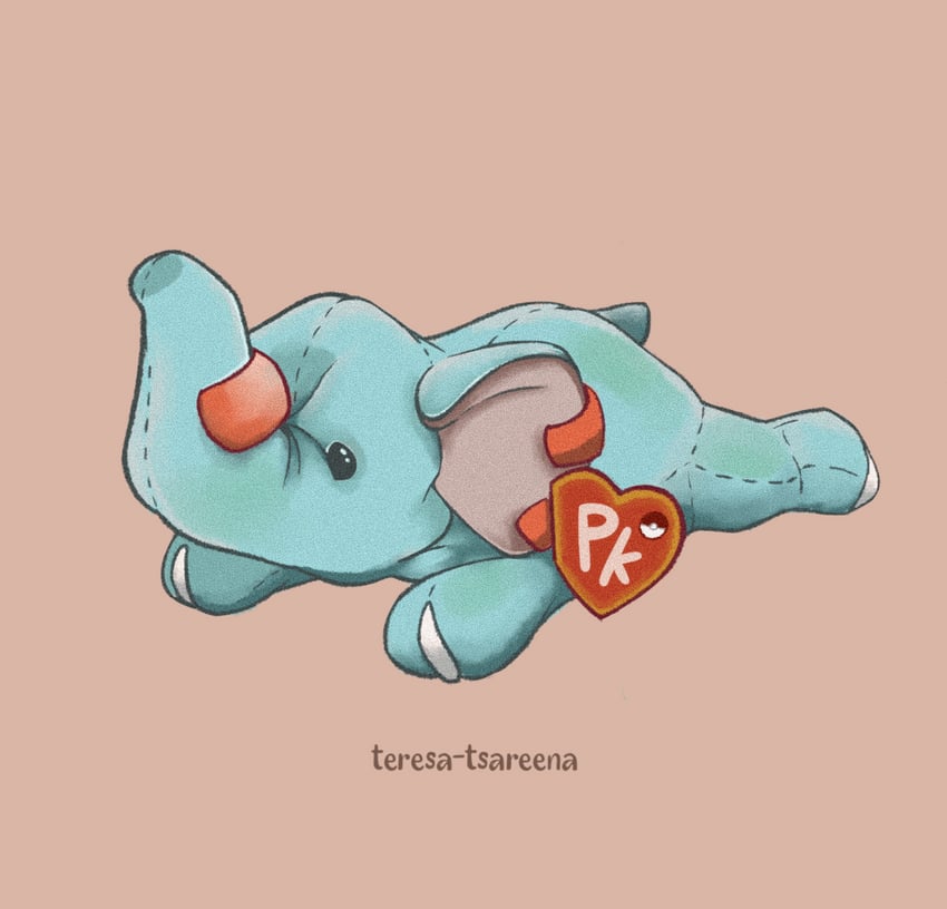 phanpy (pokemon and 1 more) drawn by teresa-tsareena