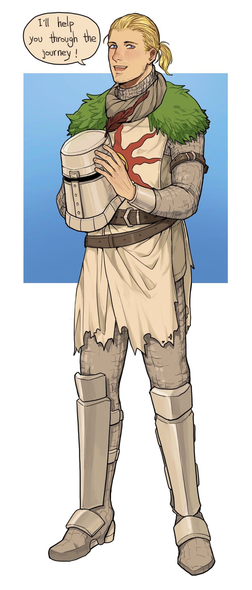 solaire of astora (dark souls and 1 more) drawn by tworain_w