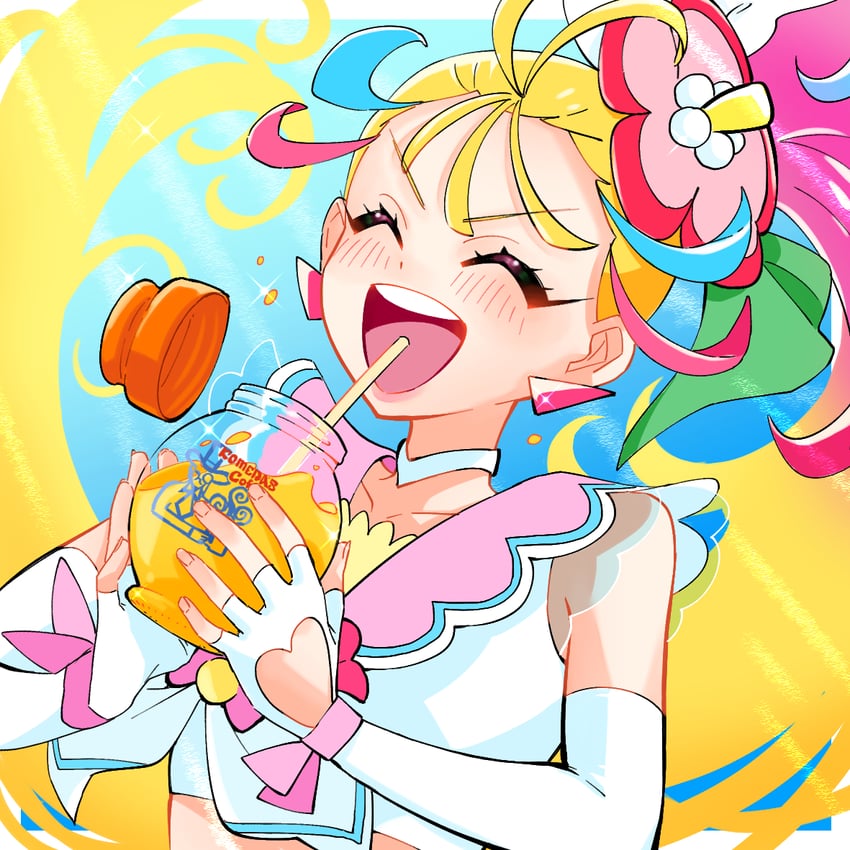natsuumi manatsu and cure summer (precure and 2 more) drawn by ton_(ton39342104)