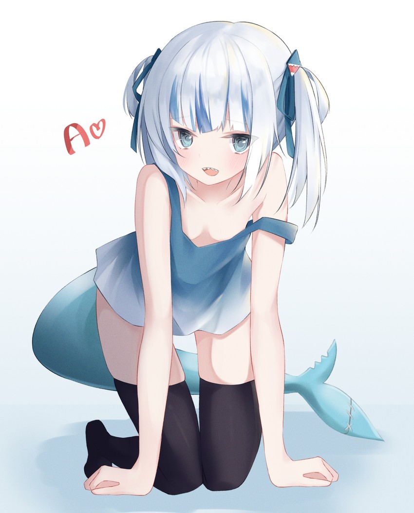 gawr gura (hololive and 1 more) drawn by yuzuno_kaori