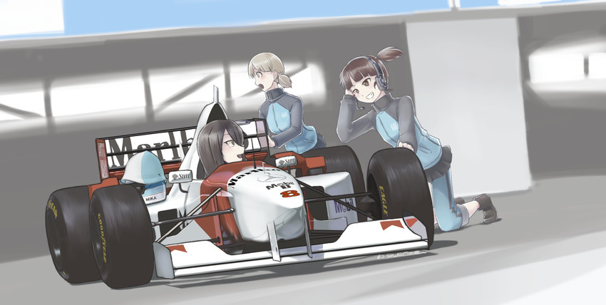 mika, aki, mikko, and mika hakkinen (girls und panzer and 3 more) drawn by silenxe