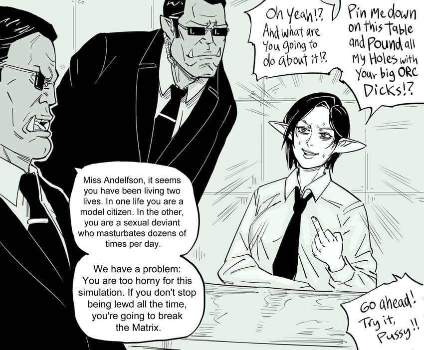 neo and agent smith (original and 1 more) drawn by bb_(baalbuddy)