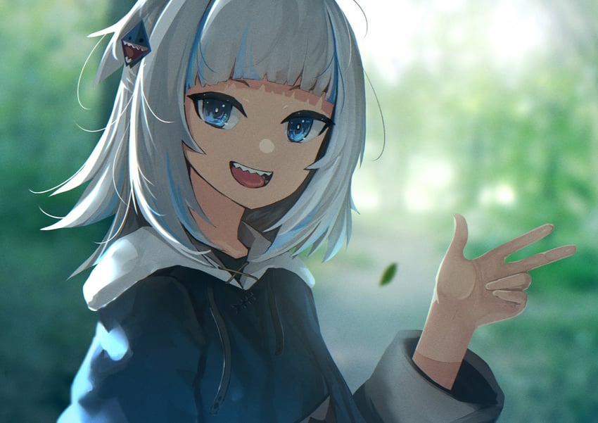 gawr gura (hololive and 1 more) drawn by advarcher