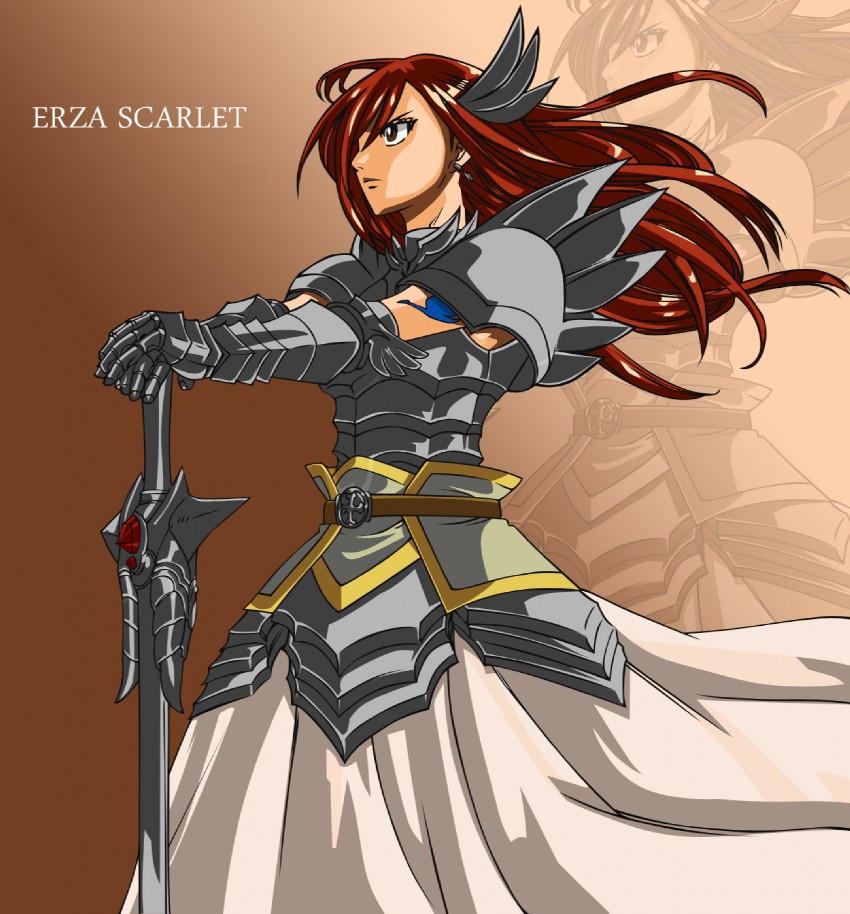 erza scarlet (fairy tail) drawn by sonic12399