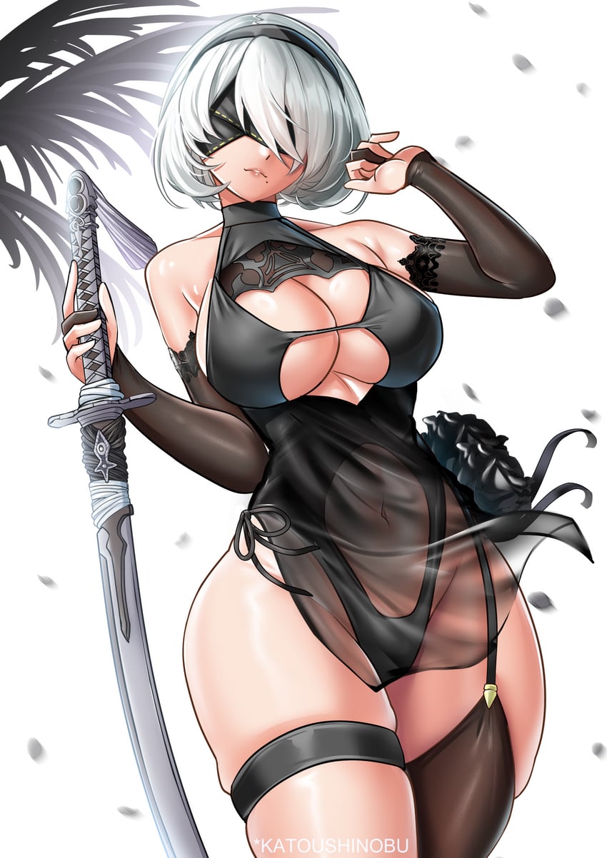 2b (goddess of victory: nikke and 2 more) drawn by katou_shinobu