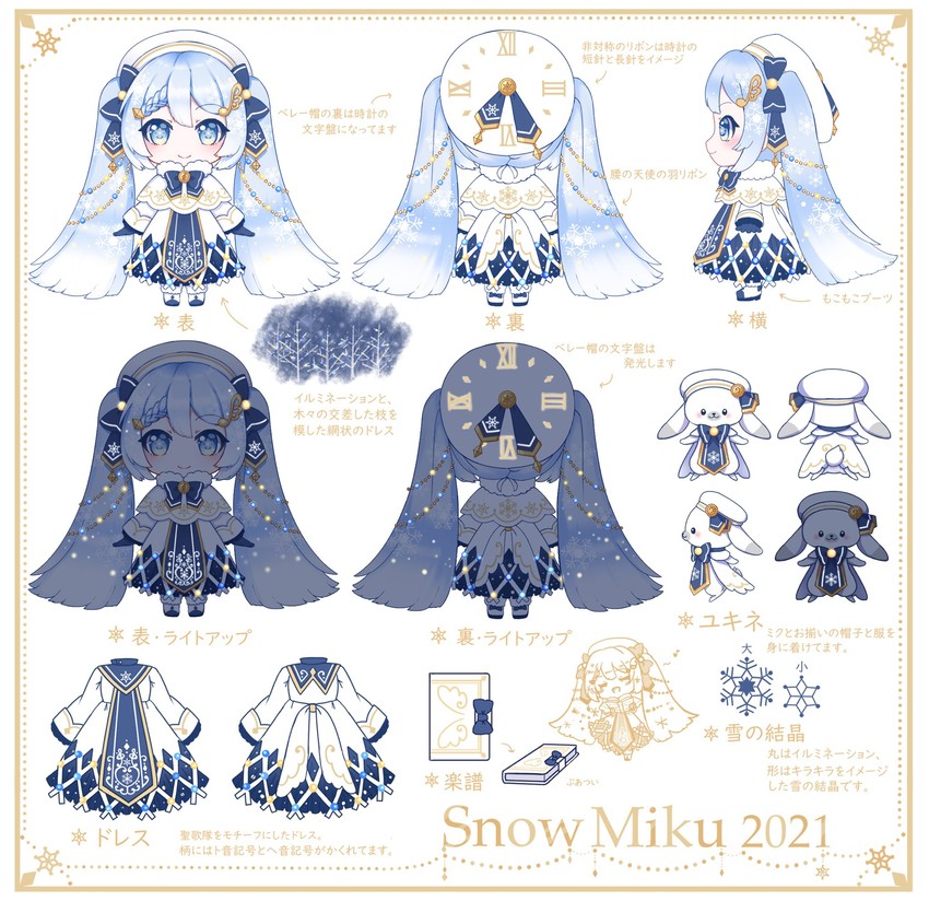 hatsune miku, yuki miku, and rabbit yukine (vocaloid) drawn by annatumikan