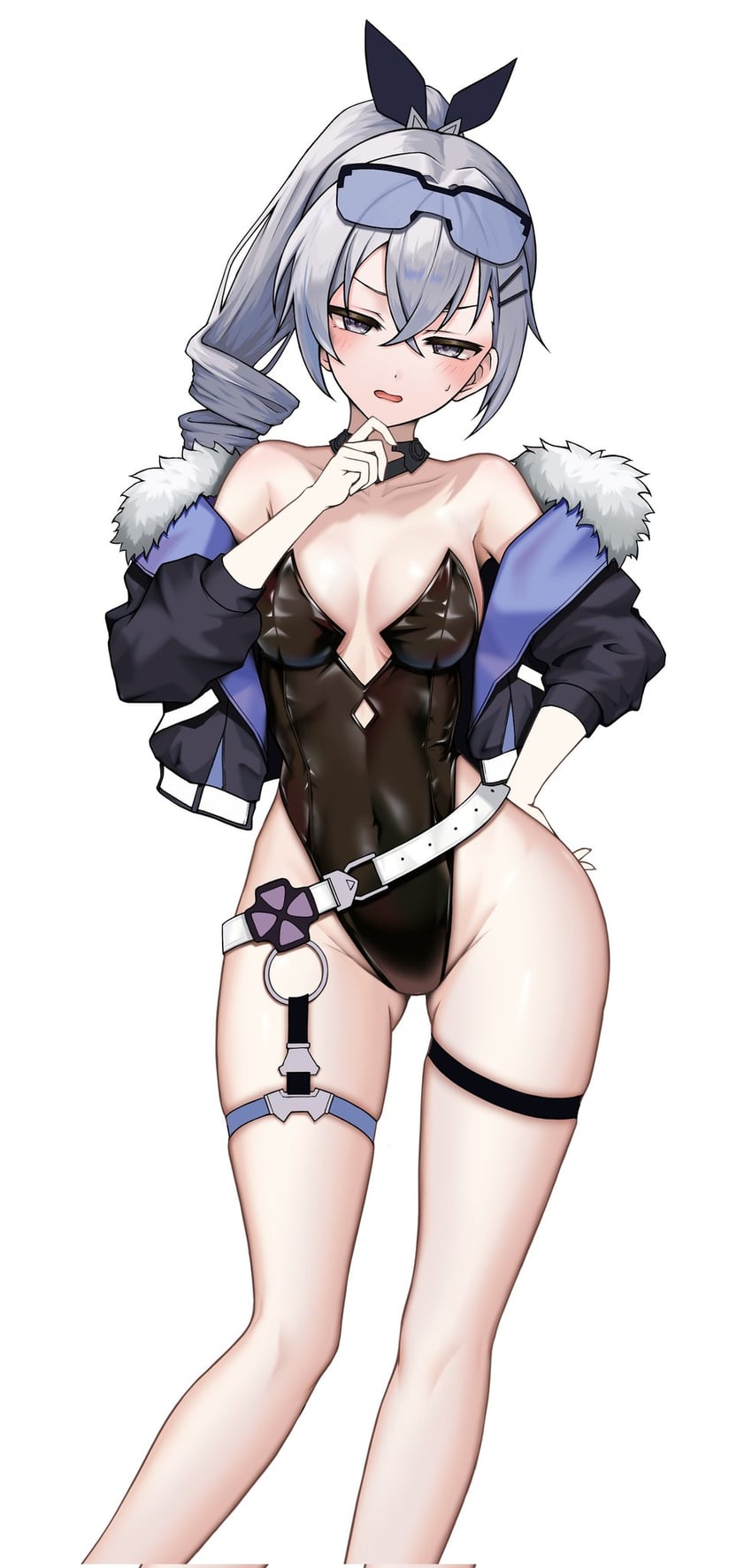 silver wolf (honkai and 1 more) drawn by kushinaka