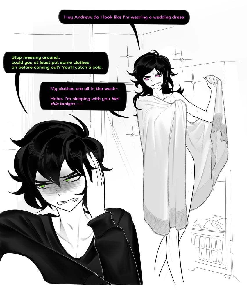 ashley graves and andrew graves (the coffin of andy and leyley) drawn by aierlaobo