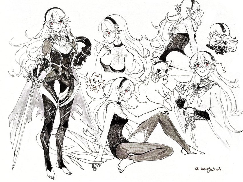 female corrin (fire emblem and 2 more) drawn by nearlydusk