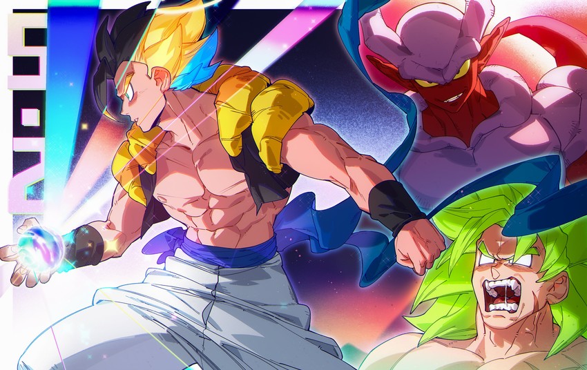 gogeta, broly, and janemba (dragon ball and 3 more) drawn by qiashucai