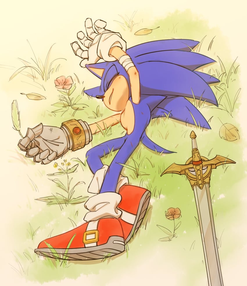 sonic the hedgehog and caliburn (sonic and 1 more) drawn by chaosrice