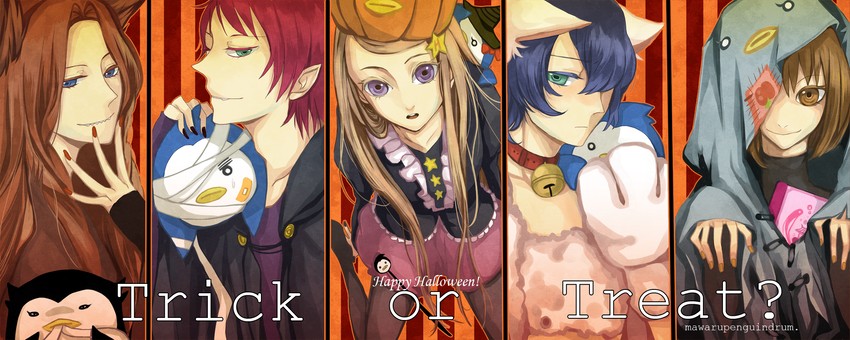 takakura himari, takakura shouma, takakura kanba, oginome ringo, penguin 3-gou, and 4 more (mawaru penguindrum) drawn by sorakooo