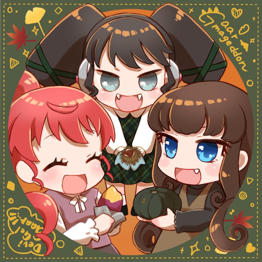kurosu aroma, shiratama mikan, and gaaruru (pretty series and 1 more) drawn by jinno_(jin_c_kkry)
