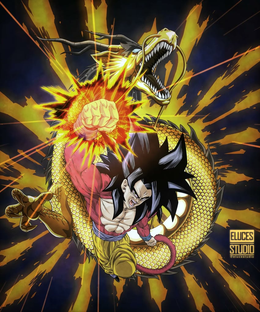 son goku (dragon ball and 1 more) drawn by elucestudio