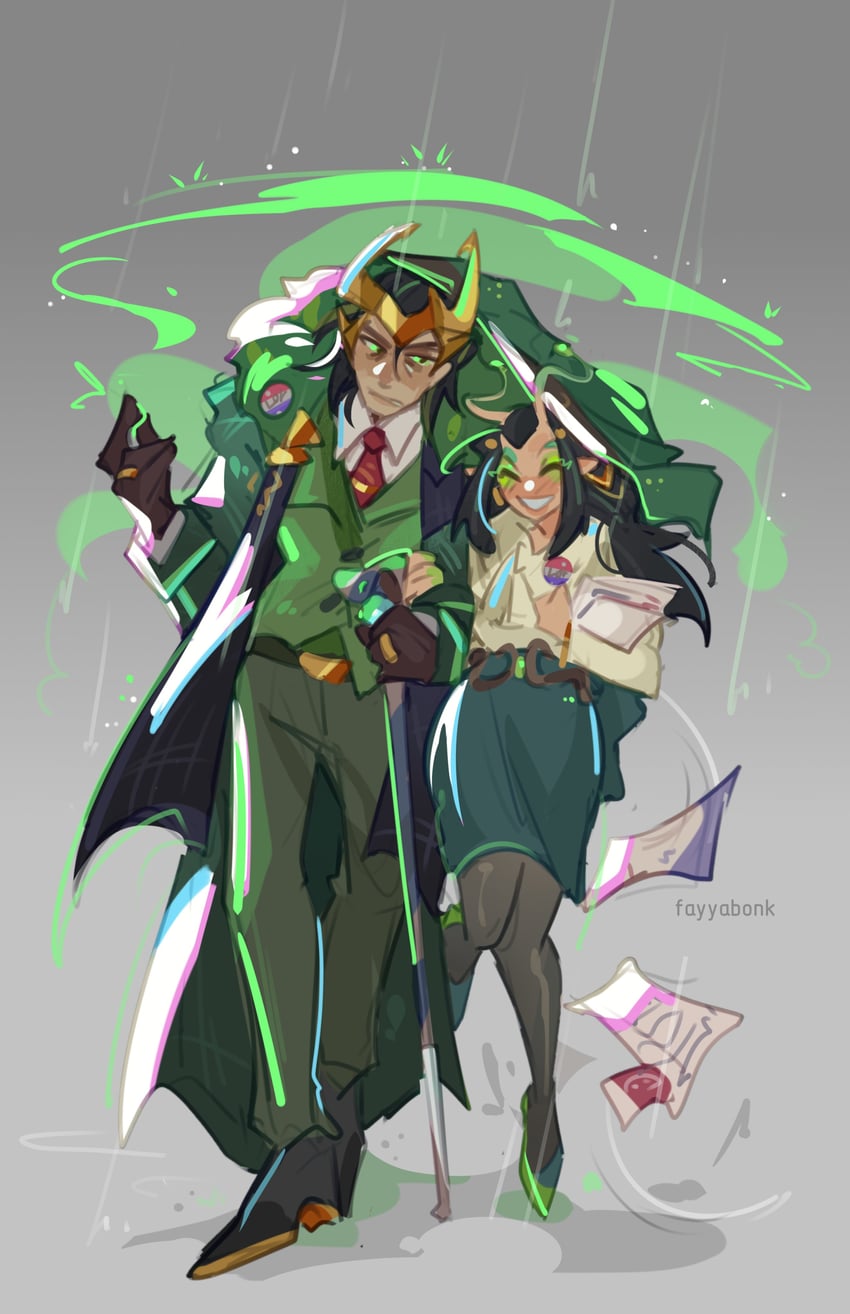 loki and mantis (marvel and 3 more) drawn by fayyabonk