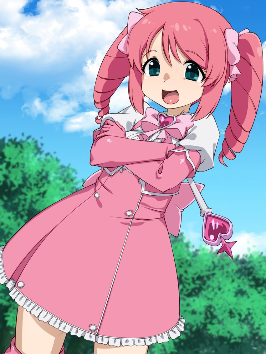 hanabishi haruka and magia magenta (mahou shoujo ni akogarete) drawn by nurugamer-kouyouju