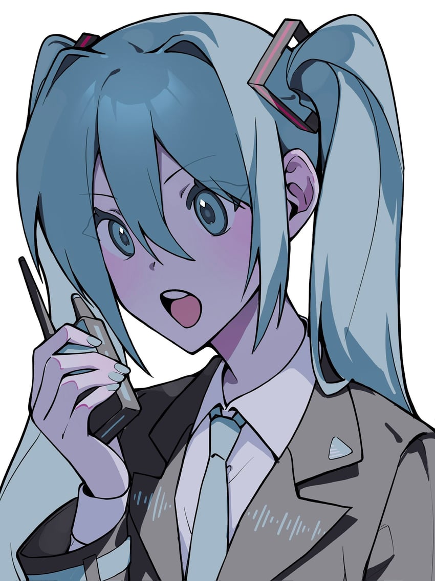 hatsune miku (vocaloid and 1 more) drawn by tomya