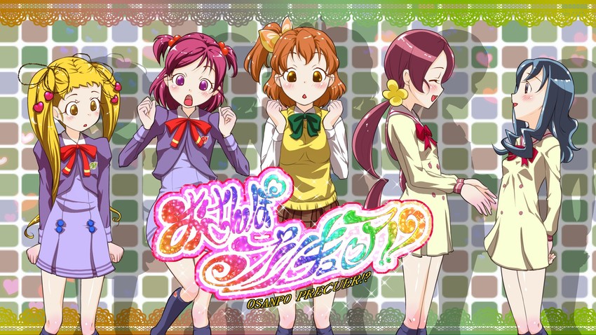kurumi erika, hanasaki tsubomi, yumehara nozomi, yamabuki inori, and kasugano urara (precure and 3 more) drawn by mizuki_(kaiware_daikon)