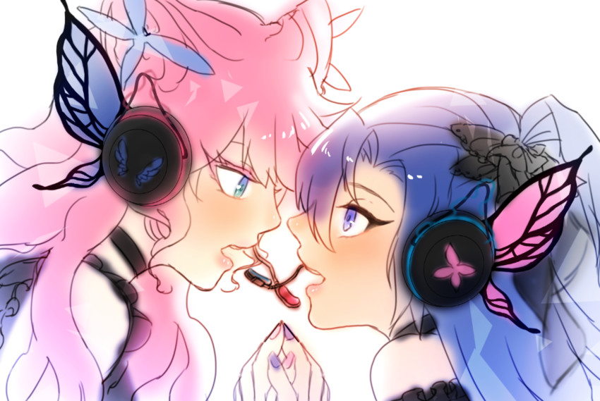 kazanari tsubasa and maria cadenzavna eve (vocaloid and 2 more) drawn by sy_(0103029)