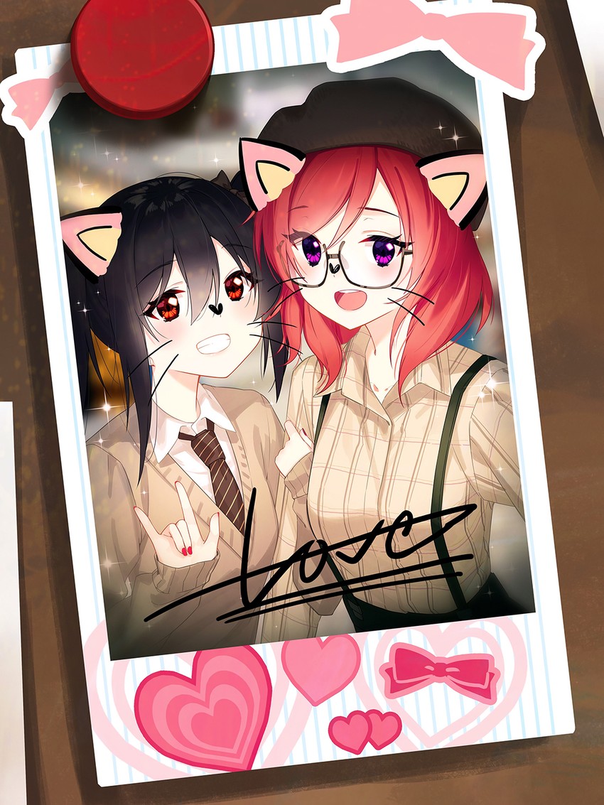 nishikino maki and yazawa nico (love live! and 1 more) drawn by zhanzheng_zi
